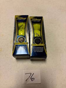 lot 76 image: 6-Titleist yellow NXT tour golf balls
