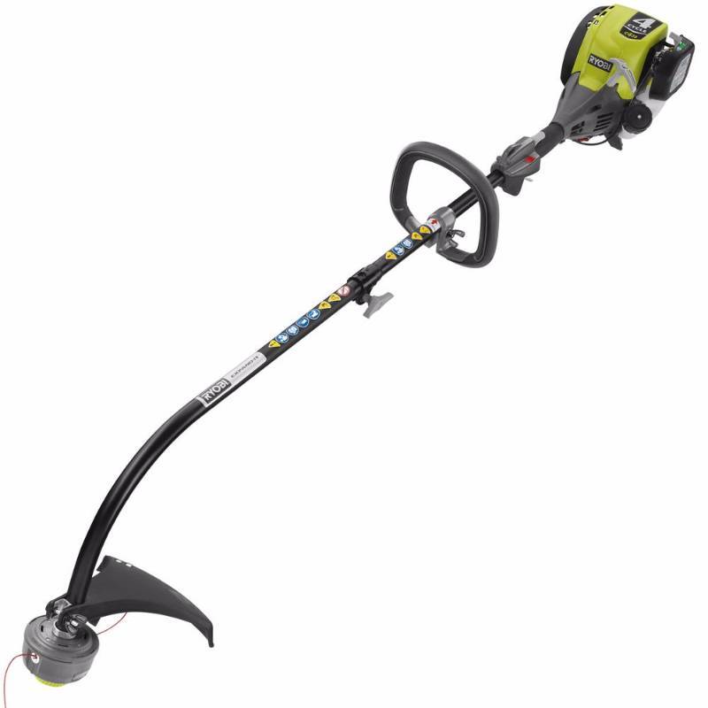 lot 7502 image: Ryobi 4-Cycle 30cc Attachment Capable Curved Shaft Gas Trimmer