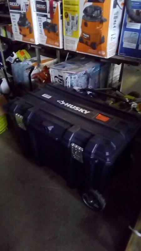 lot 7708 image: husky 50 gal.  mobile jobsite cart.