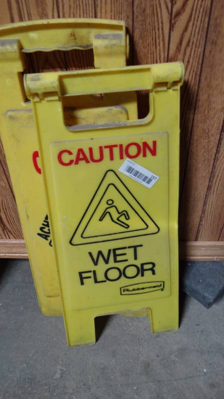 lot 157 image: 2 wet floor signs