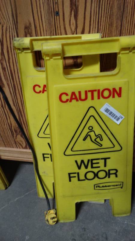 lot 158 image: 2 wet floor signs