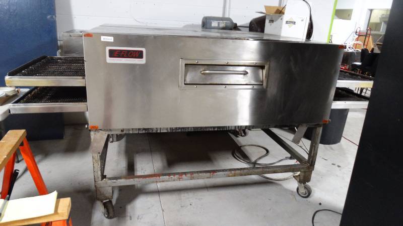 lot 165 image: E-Flow double conveyor convectionpizza oven on stand