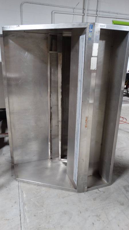 lot 166 image: Alco stainless hood w fire suppression plumbing in place