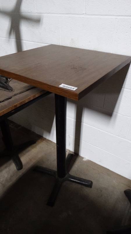lot 190 image: Square pedestal base pub table