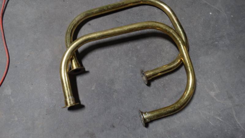 lot 235 image: Pair of brass bar rails