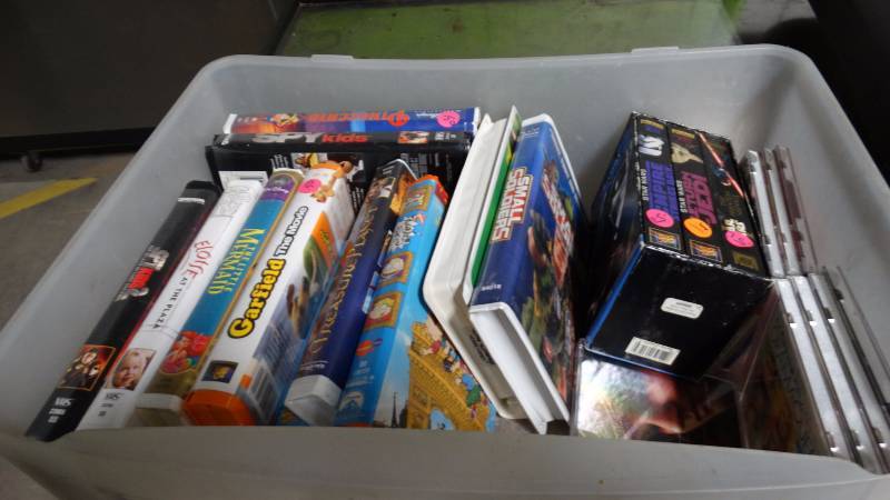lot 239 image: Lot of VHS tapes & CDs