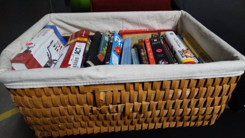 lot 240 image: Laundry basket w books