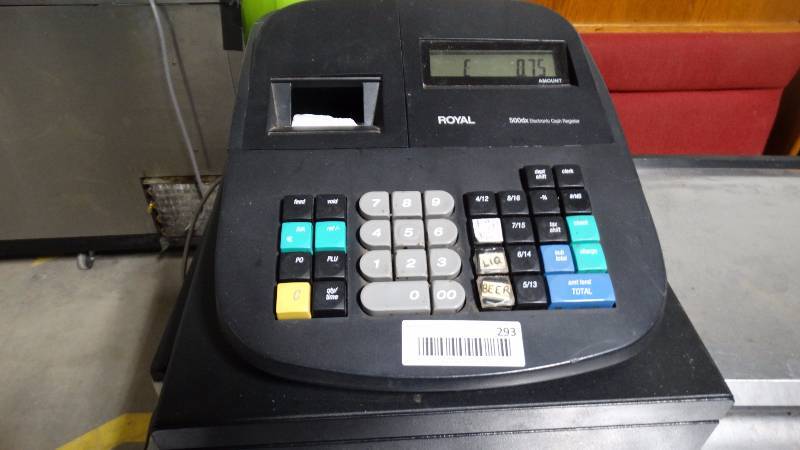 lot 293 image: Royal 500dx electronic cash register syetm