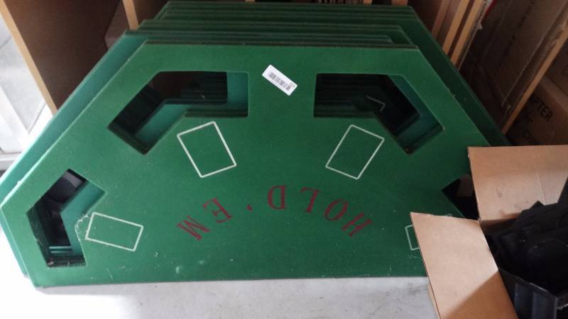 lot 323 image: 5 poker table tops