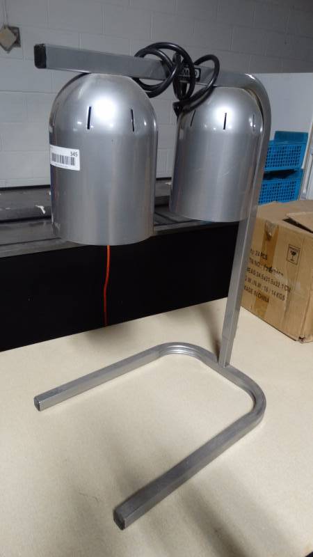 lot 345 image: 2 bulb counter top food warmer