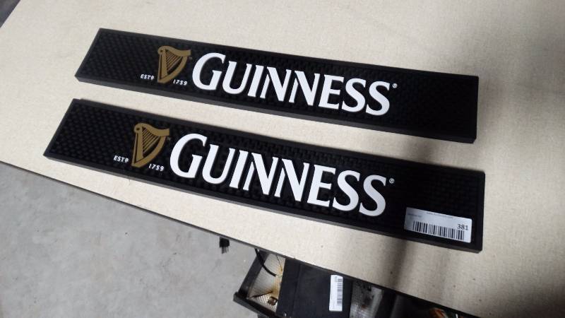 lot 381 image: 2 new Guinness bar mats