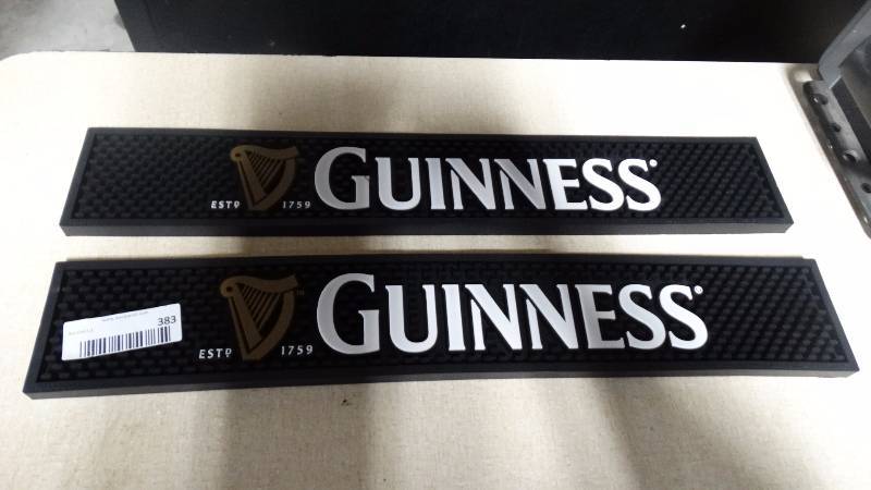 lot 383 image: 2 new Guinness bar mats