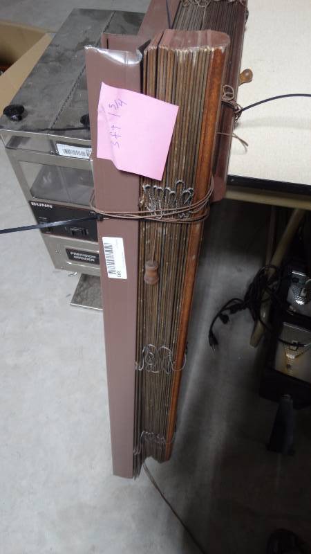 lot 393 image: Wood window blinds- 37-12 wide