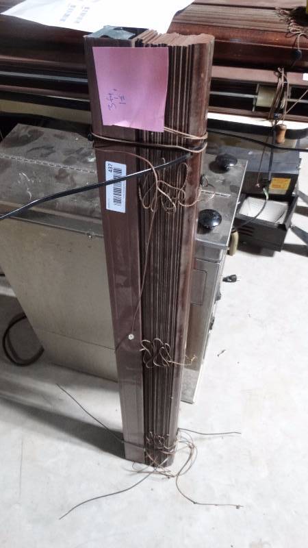 lot 437 image: Wood window blinds- 37-12 wide