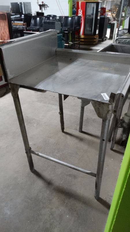 lot 302 image: Stainless steel Dishwasher side table
