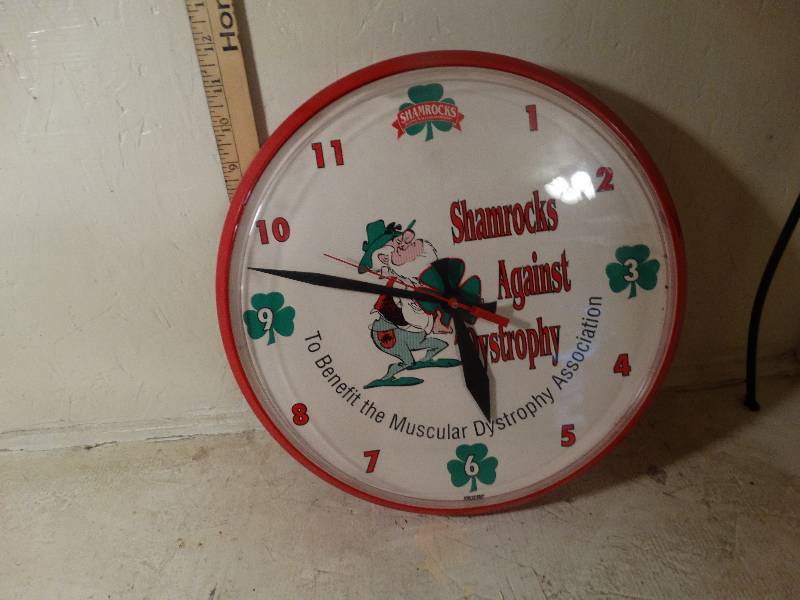 lot 159 image: Shamrocks Against Dystrophy Clock.
