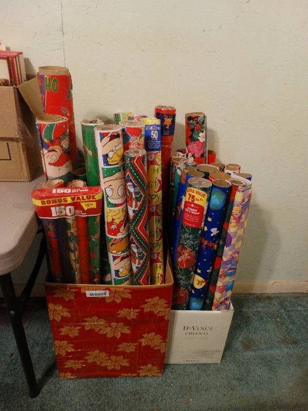 lot 181 image: Lot of asst. wrapping paper. many new.