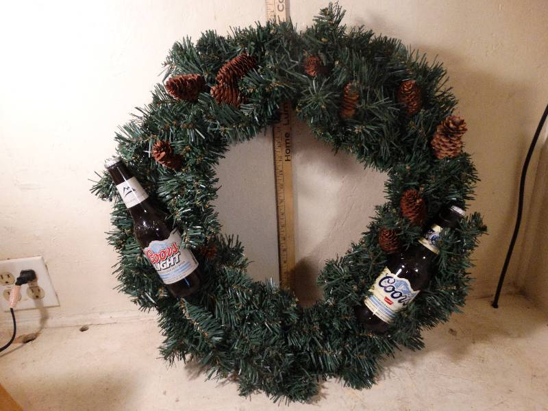 lot 217 image: 20 Official Coors Co. Christmas Wreath.