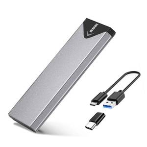 lot 20372 image: SSK Aluminum USB 3.2 Gen 1 to M.2 SATA NGFF SSD Enclosure Adapter, External SATA Based M.2 Solid State Drive Enclosure Reader (for M.2 SATA SSD only)