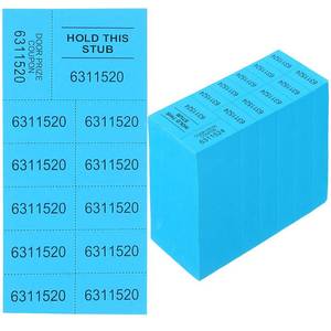lot 20376 image: Kosiz 504 Sheets Raffle Auction Tickets with 10 Bid Numbers Raffle Tickets for Silent 10 Bid Numbers Basket Auction School Church Events(Lake Blue)