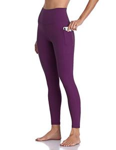 lot 20387 image: Colorfulkoala Womens High Waisted Tummy Control Workout Leggings 78 Length Yoga Pants with Pockets (M, Deep Violet)