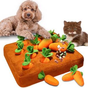 lot 20402 image: AGSIXZLAN Carrot Dog Toy Carrot Snuffle Mat for Dogs Puzzle Toy, with 12 Carrots for Small Medium Large Training Pet Stress Relief Dogs Mentally Stimulating Chew Toys