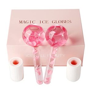 lot 20410 image: Ice Globes for Facials-Tighten Skin and Reduce Puffiness, Facial Ice Globes-Cold or Hot Skin Massagers Globe, Ice Globes for Face Enhance Circulation and Complexion (Pink)