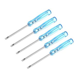 lot 20423 image: uxcell Mini Slotted Screwdriver, 2.0mm Flat Head 65mm Length for Small Appliances Repair, 5 Pcs