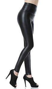 lot 20425 image: Everbellus Sexy Womens Faux Leather High Waisted Leggings Black XXLarge