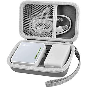 lot 20492 image: Case Compatible with TP-Link AC750 Wireless Portable Nano Travel Router. for Hotspot WiFi Devices Storage Carrying Box Holder for Power Adapter, Ethernet Cable and Other Accessories (Bag Only)-Grey