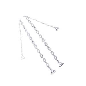 lot 20503 image: Amosfun Rhinestone Bra Straps Diamond Bra Straps Replacement 8 Shaped Crystal Adjustable Shoulder Straps Invisible Anti Skid Strap for Bra Tops Dress