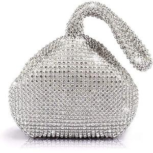 lot 20510 image: JIAN YA NA Fashion Women Rhinestone Trihedral Clutch Evening Bag Bling Zipper Wedding Purse
