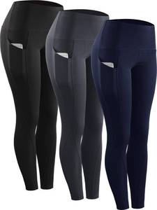 lot 20512 image: NELEUS 3 Pack Tummy Control High Waist Running Workout Leggings,9017,Black,Grey,Navy Blue,US S,EU M