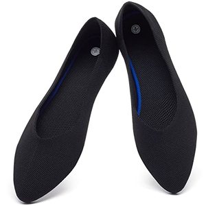 lot 20536 image: Eydram Womens Flats Pointed Flats Shoes Women Breathable Ballet Flats for Women Mesh Shoes for Women Flats Comfortable(Black,US8)