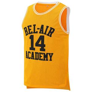 lot 20901 image: Kobejersey 14 Bel Air Academy Basketball Jersey S-XXXL (Yellow, XXL)