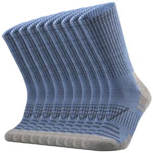 lot 20902 image: Ortis Cotton Moisture Wicking Breathable Work Boot Cushion Crew Socks for Men 10 Pack(Denim XL) 13 - 15