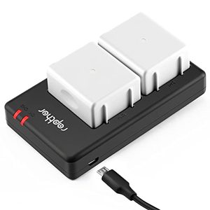 lot 20920 image: rapthor Upgraded 2-Pack 4950mAh Replacement Batteries with Charger, Compatible with Arlo Pro 4  Pro 3 UltraUltra 2  Pro 5S 2K Cameras, Rechargeable 3.85V 19.06Wh Long-Lasting and Easy to Install