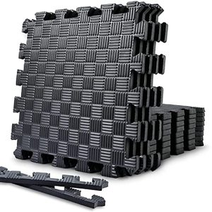 lot 20924 image: Gym Flooring Puzzle Exercise Mats Sportneer 12 Thick 12 x 12 Interlocking Floor Mats EVA Foam Exercise Tiles for Home Gym Fitness Equipments with Border Waterproof Workout Anti-Slip Mat 12 Sqft