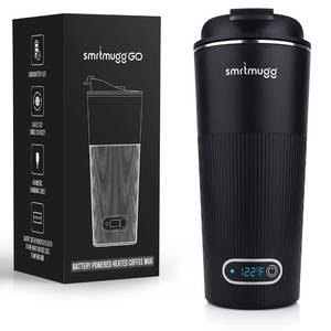 lot 20931 image: SMRTMUGG GO Heated Coffee Mug, Travel Mug, 13.5 OZ. Smart Mug, Battery Powered Heated Coffee Mug, Great for Coffee and Tea, Snap on Magnetic Charging Cord (Mint Green)