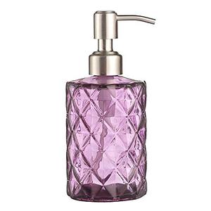 lot 20968 image: YunNasi Soap Dispenser with Stainless Steel Pump, Refillable Liquid Hand Soap Dish Soap Dispensers for Bathroom Counter, Kitchen Sink (Purple)
