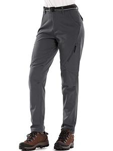 lot 20975 image: Womens Hiking Pants Fleece Lined Waterproof Cold Weather Insulated Ski Snow Pant Warm Winter Soft Shell,6080,Grey,18