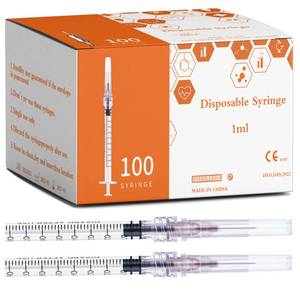 lot 20990 image: 1ml Luer Lock Tool Syringe with 27G Needle - Diameter 0.4mm0.015Inch-Long 13mm0.5Inch (100)
