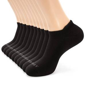 lot 20999 image: MONFOOT 10 Pairs Athletic Cushioned Running Performance Heel Tab Ankle Socks For MenWomen Medium