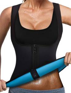 lot 21003 image: NonEcho Women Sauna Body Shaper Sweat Suit Sleeve Spa Cami Hot Neoprene Slimming Workout Vest Waist Trainer TopMEDIUM