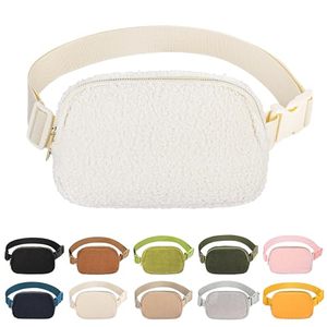 lot 21007 image: VOROLO Fleece Fanny Pack with Adjustable Strap for Women and Men Gift Fanny Belt Bag, Waist Pack for Workout Running Traveling Hiking Sport Fleece Beige
