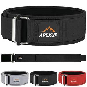 lot 21016 image: APEXUP Weight Lifting Belt, 4 Inch Quick Locking Gym Belt Fitness Weightlifting Belt for for Squats, Weightlifting and Strength Training (Medium, Black)