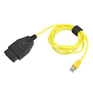 lot 21026 image: X AUTOHAUX OBD Interface Cable for BMW ENET E-SYS ICOM Automotive Computer Diagnostic Instrument Code Reader Scan Tool with 1.8m 71 Copper Network Cable Shielded Crystal Head LED Indicator