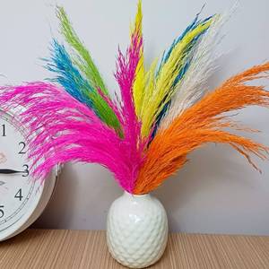 lot 21036 image: Mixed Pampas Grass Decor, Natural Dried Flowers, 17 inches, 10 Stems, Colorful Pompas Floral, Colored Feathers, Plants for Living Room Decor, Weddings (17� Mixed, 10 pcs)
