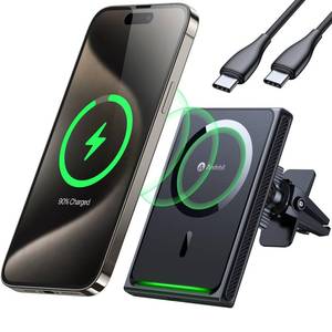 lot 21056 image: andobil 2023 Magsafe Car Charger 15W Fast Charging, Qi-Certified Wireless Air Vent Car Phone Holder, Strong Magnetic Magsafe Charger Car Mount Compatible with iPhone 15 14 13 12 Pro Max Plus