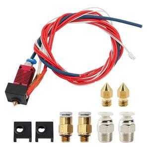 lot 21060 image: Creality Upgrade Ender 3 Hotend, Assembled Extruder with Capricorn Bowden PTFE Tubing for Creality Ender 3 ProEnder 3 V2 with Silicone Cover3, 0.4mm Ender 3 Nozzle3 and 2 Pair Pneumatic Couplers